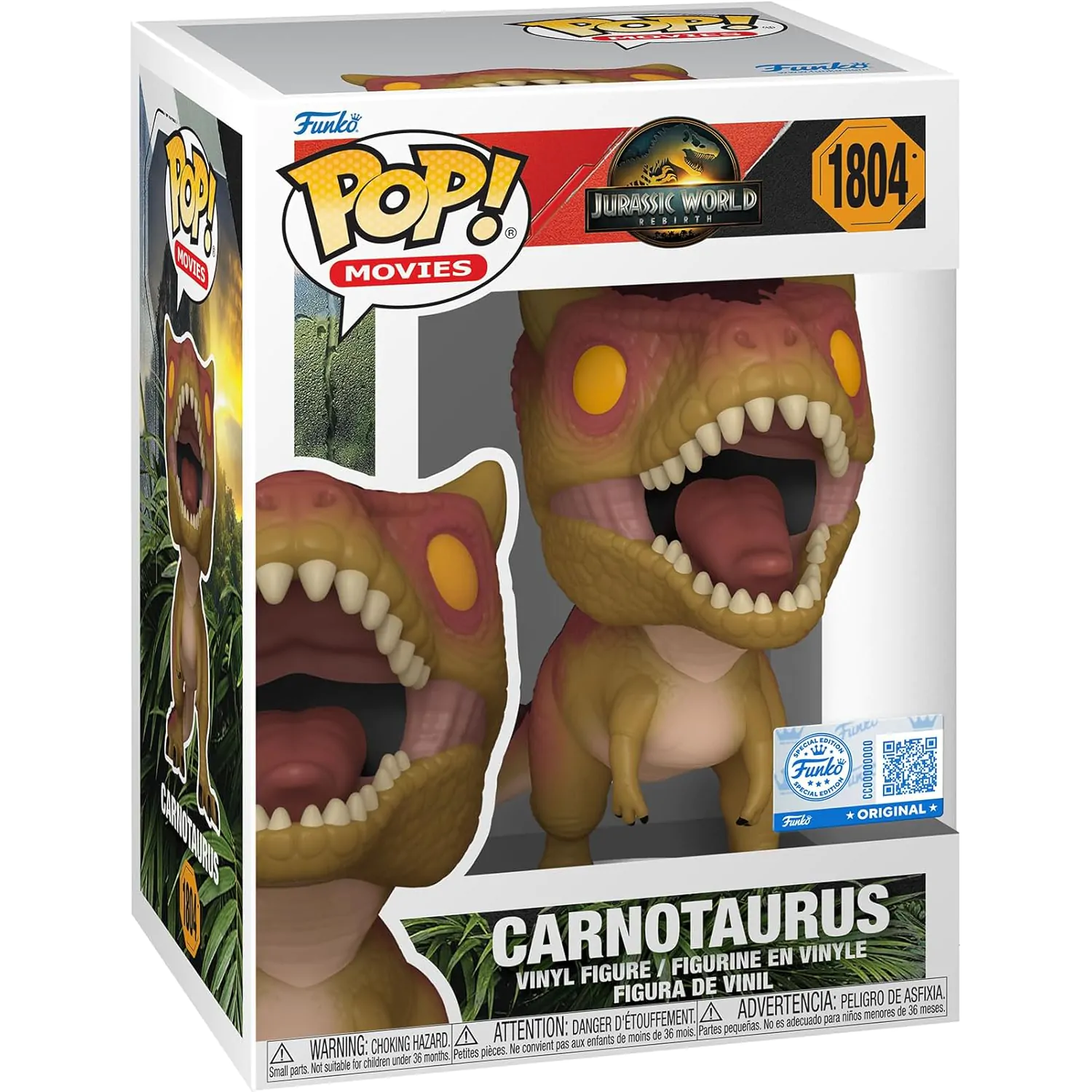 Jurassic World Rebirth Funko POP! Movies Vinyl figura Carnotaurus Exkluzív 9 cm termékfotó