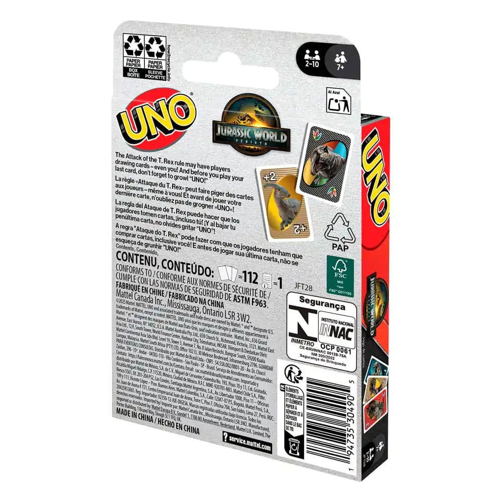 Jurassic World Rebirth UNO kártyajáték termékfotó