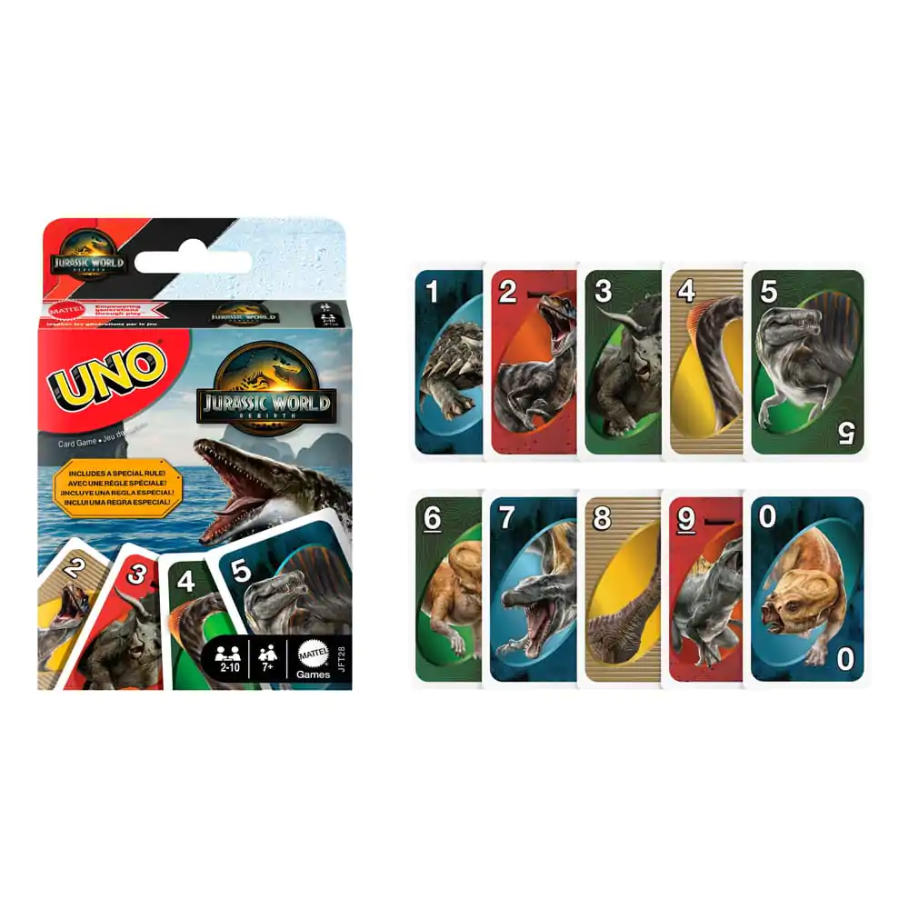 Jurassic World Rebirth UNO kártyajáték termékfotó