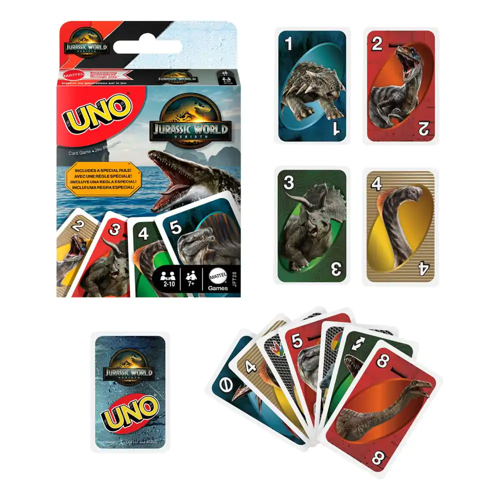 Jurassic World Rebirth UNO kártyajáték termékfotó