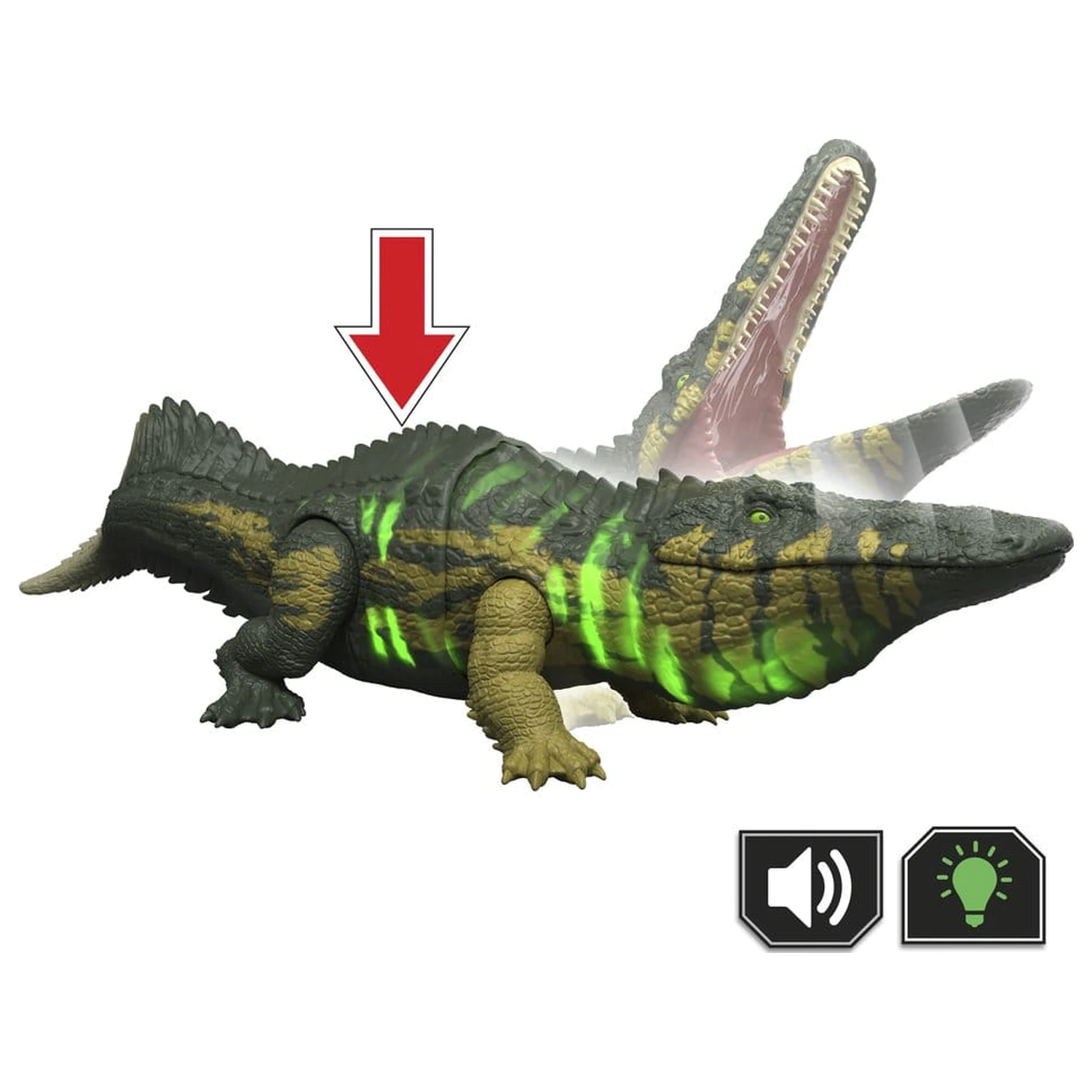 Jurassic World: Survival akciófigura Wild Roar Stomatosuchus 37 cm termékfotó