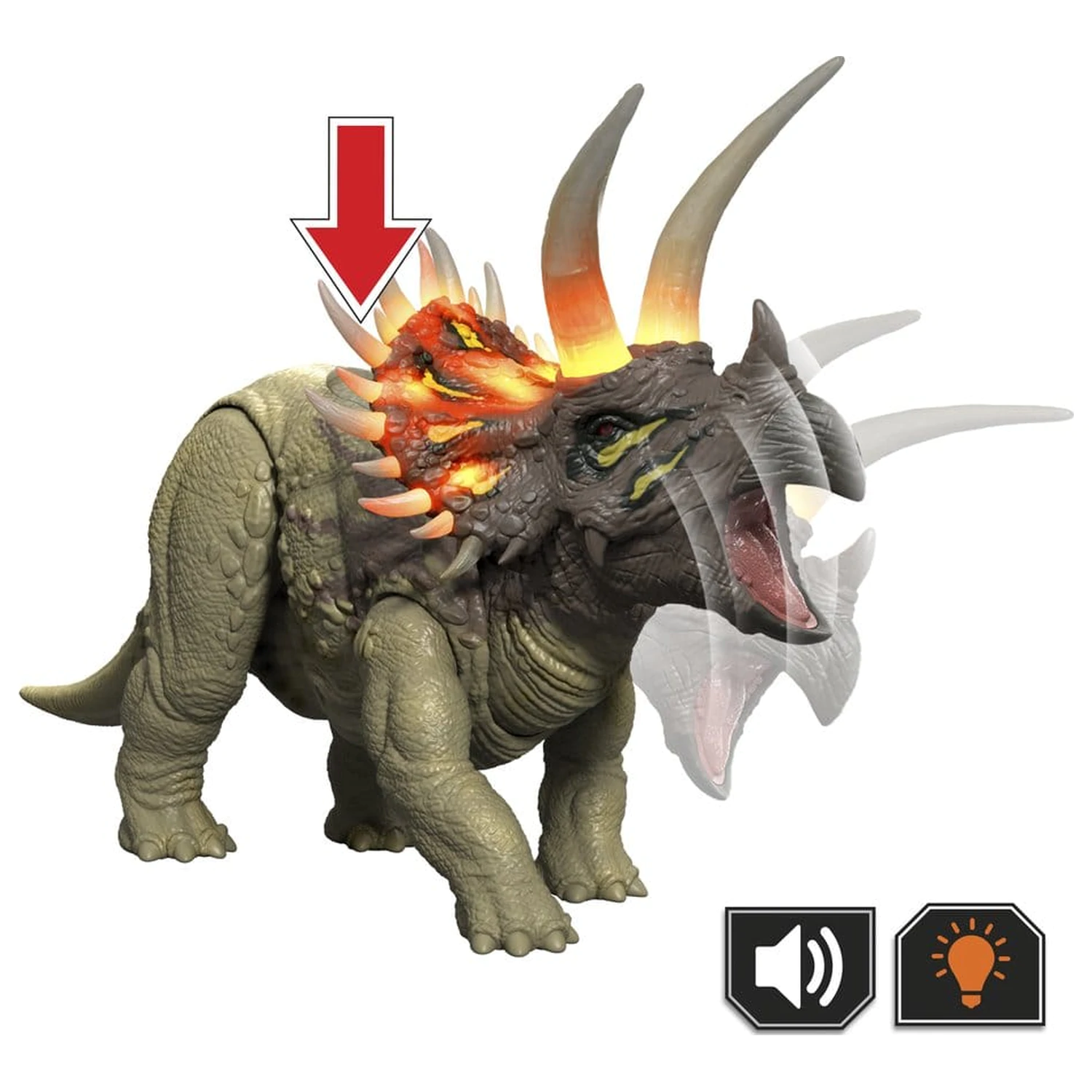 Jurassic World: Survival akciófigura Wild Roar Triceratops 31 cm termékfotó