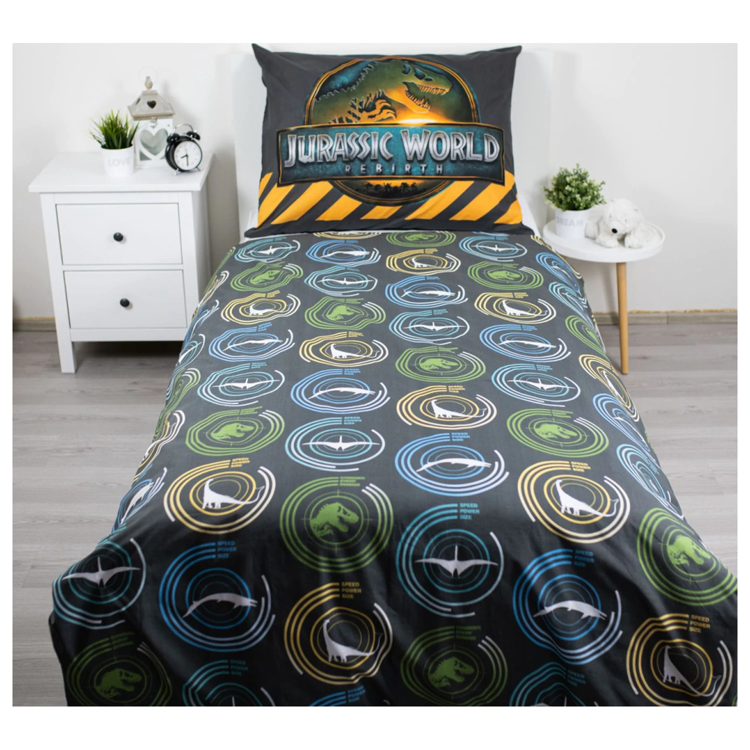 Jurassic World T-Rex ágyneműhuzat termékfotó