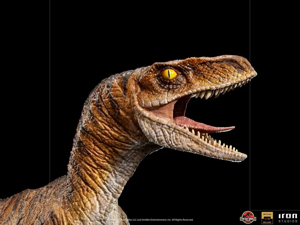 Jurassic World The Lost World Deluxe Art Scale 1/10 Velociraptor szobor figura 18 cm termékfotó