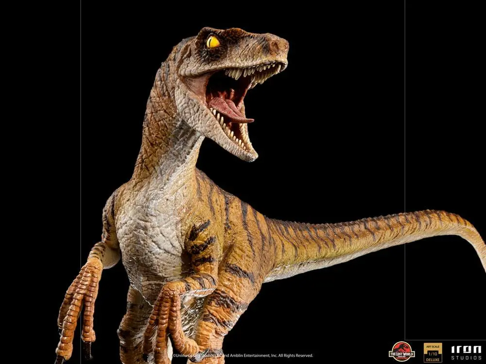 Jurassic World The Lost World Deluxe Art Scale 1/10 Velociraptor szobor figura 18 cm termékfotó