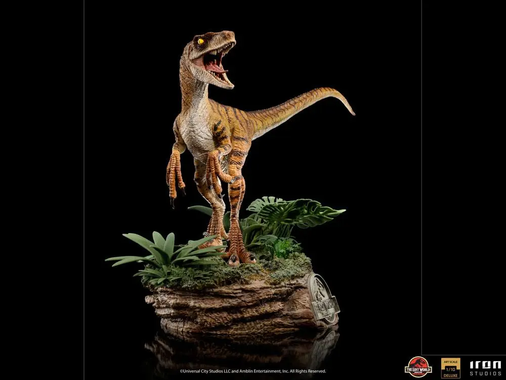 Jurassic World The Lost World Deluxe Art Scale 1/10 Velociraptor szobor figura 18 cm termékfotó