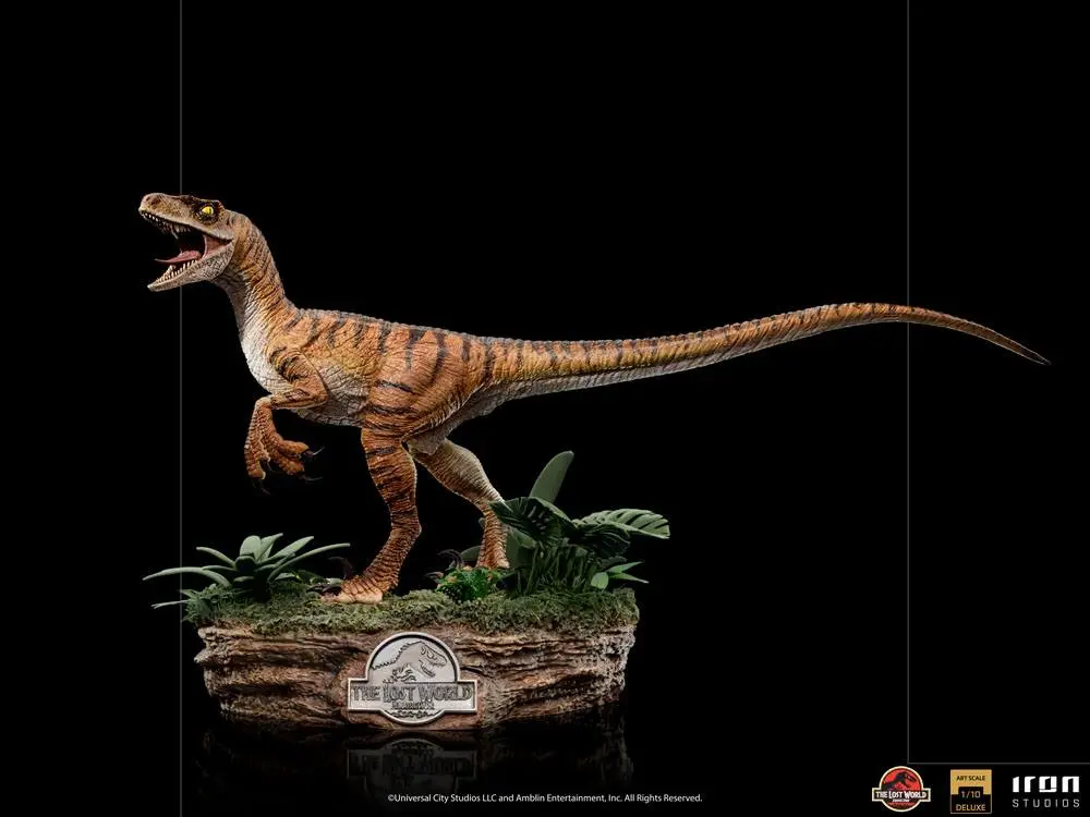 Jurassic World The Lost World Deluxe Art Scale 1/10 Velociraptor szobor figura 18 cm termékfotó