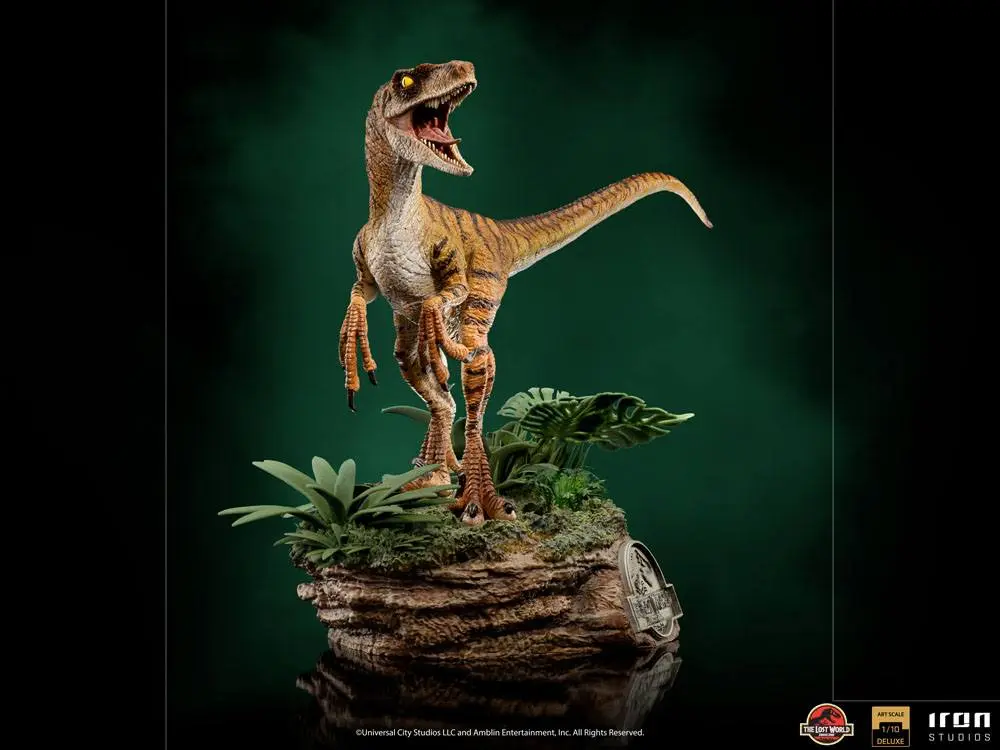 Jurassic World The Lost World Deluxe Art Scale 1/10 Velociraptor szobor figura 18 cm termékfotó