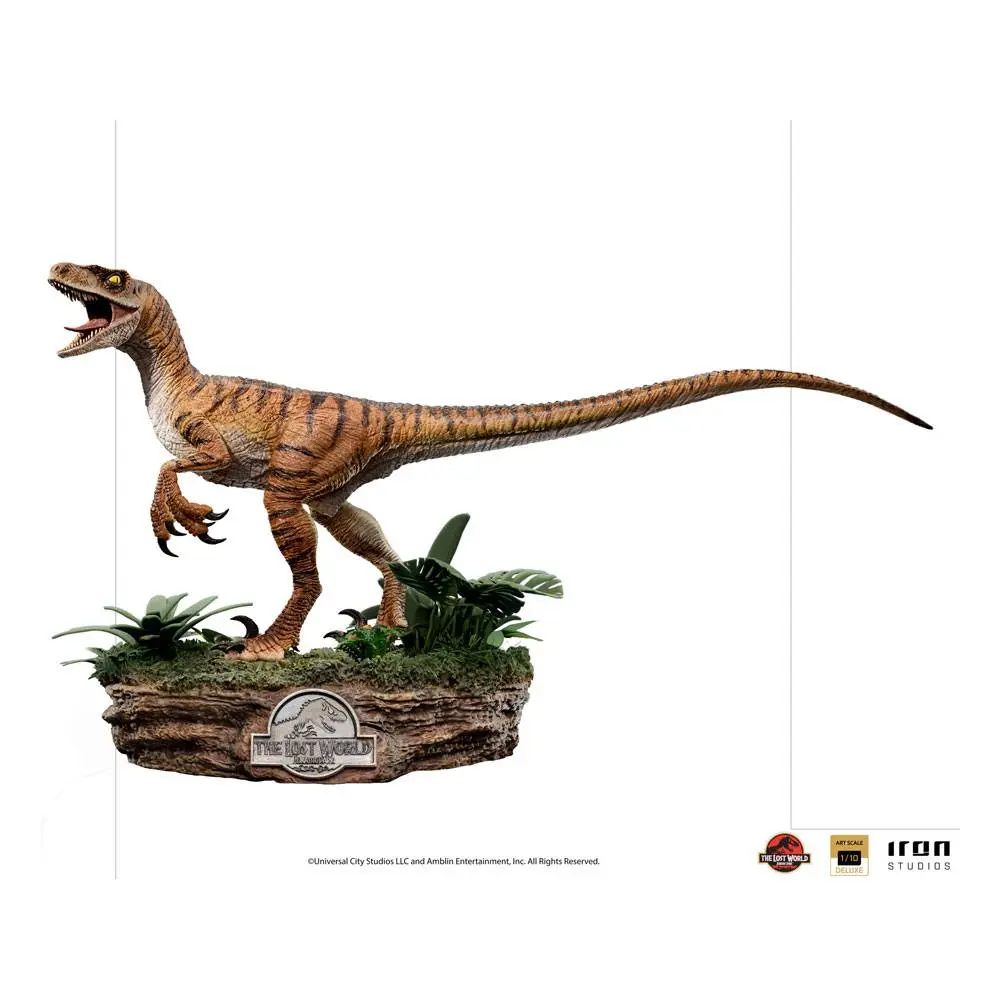 Jurassic World The Lost World Deluxe Art Scale 1/10 Velociraptor szobor figura 18 cm termékfotó