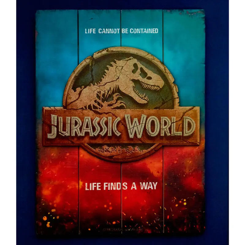 Jurassic World Woodart 3D fa anyagú poszter festmény termékfotó