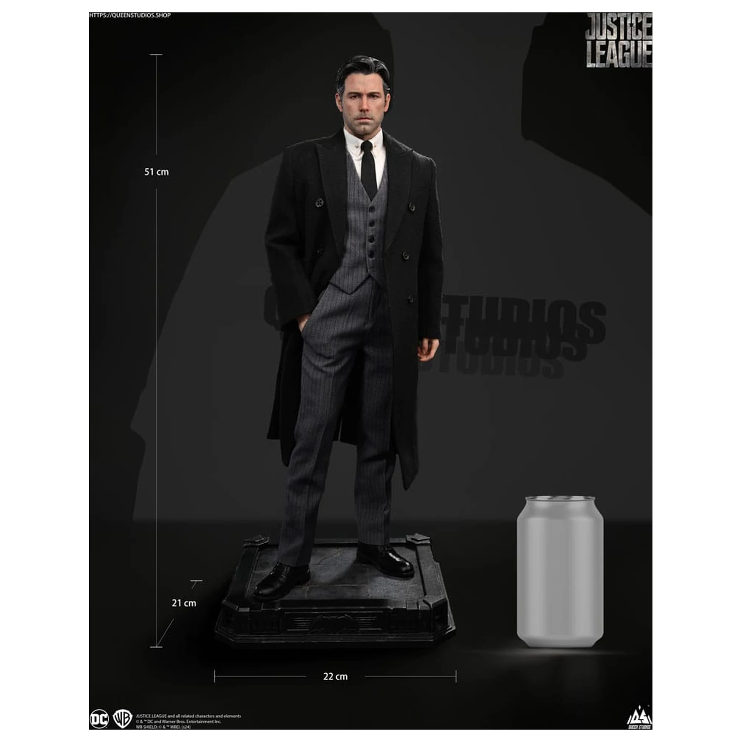 Justice League 1/4 Bruce Wayne (Ben Affleck) szobor figura  51 cm termékfotó