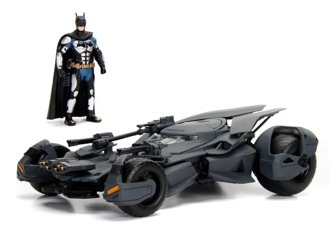 Justice League Diecast Model 1/24 2017 Batmobile és Batman figura termékfotó