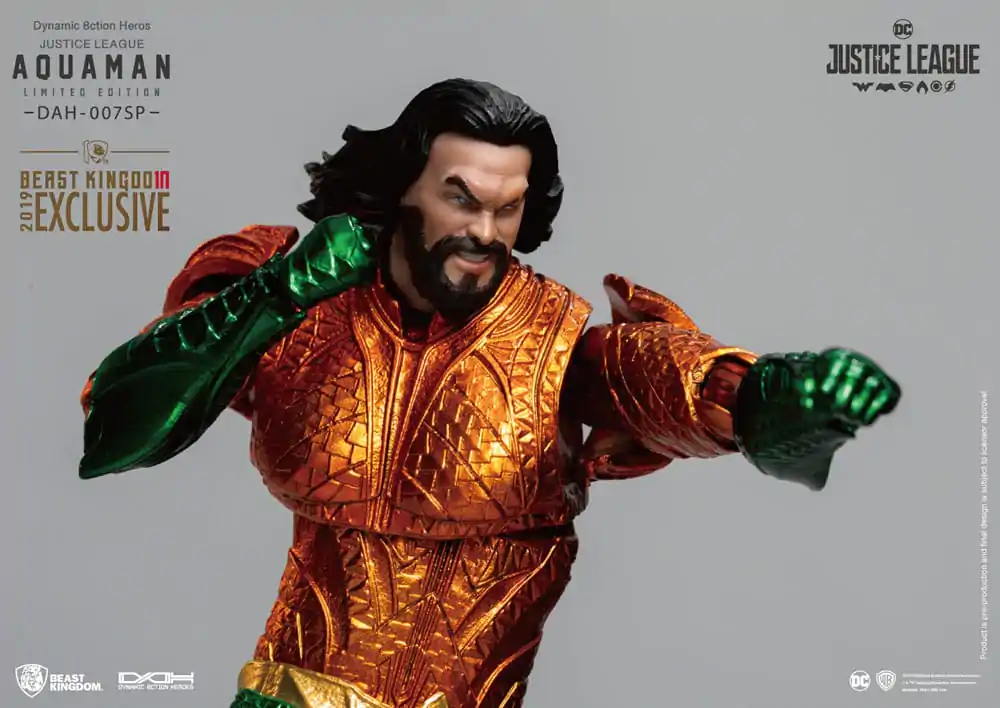 Justice League Dynamic 8ction Heroes 1/9 Aquaman Comic Color Ver. akciófigura 20 cm termékfotó