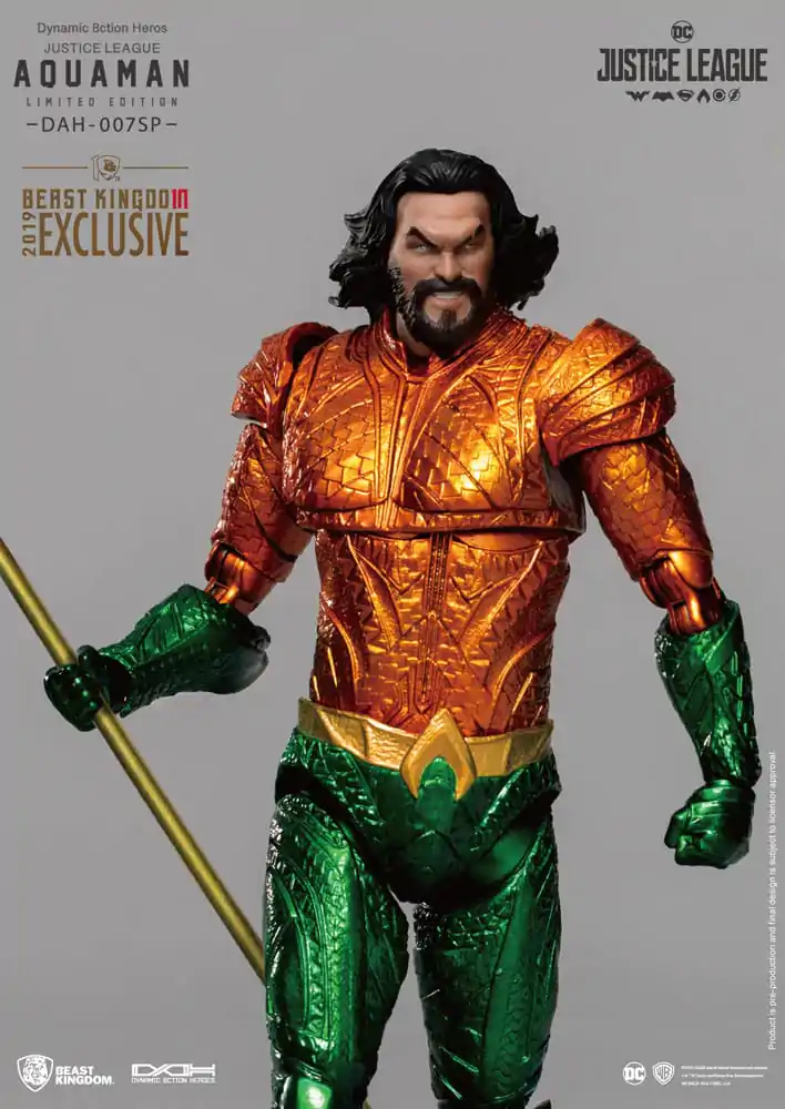 Justice League Dynamic 8ction Heroes 1/9 Aquaman Comic Color Ver. akciófigura 20 cm termékfotó