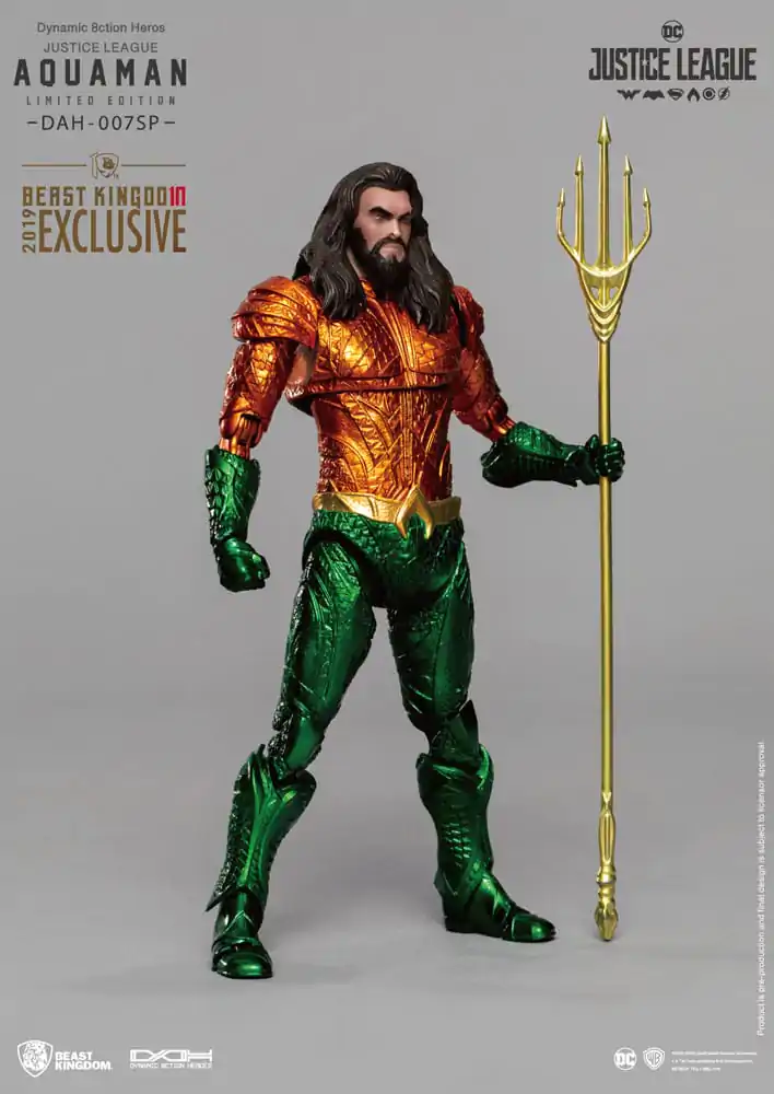 Justice League Dynamic 8ction Heroes 1/9 Aquaman Comic Color Ver. akciófigura 20 cm termékfotó