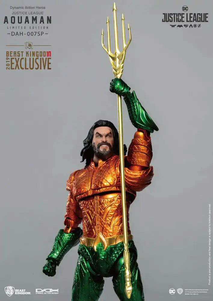 Justice League Dynamic 8ction Heroes 1/9 Aquaman Comic Color Ver. akciófigura 20 cm termékfotó