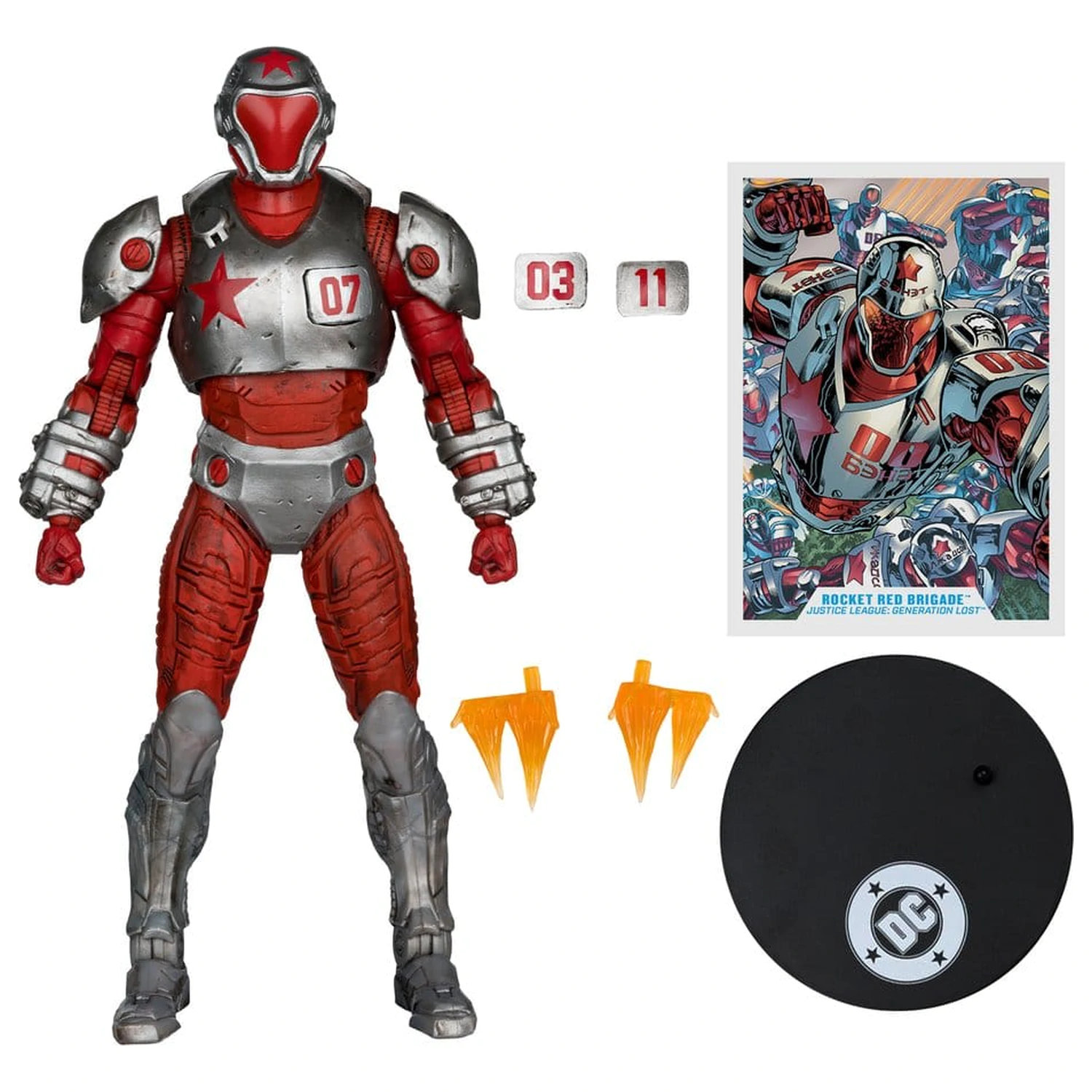 Justice League: Generation Lost DC Multiverse akciófigura Rocket Red Brigade 18 cm termékfotó