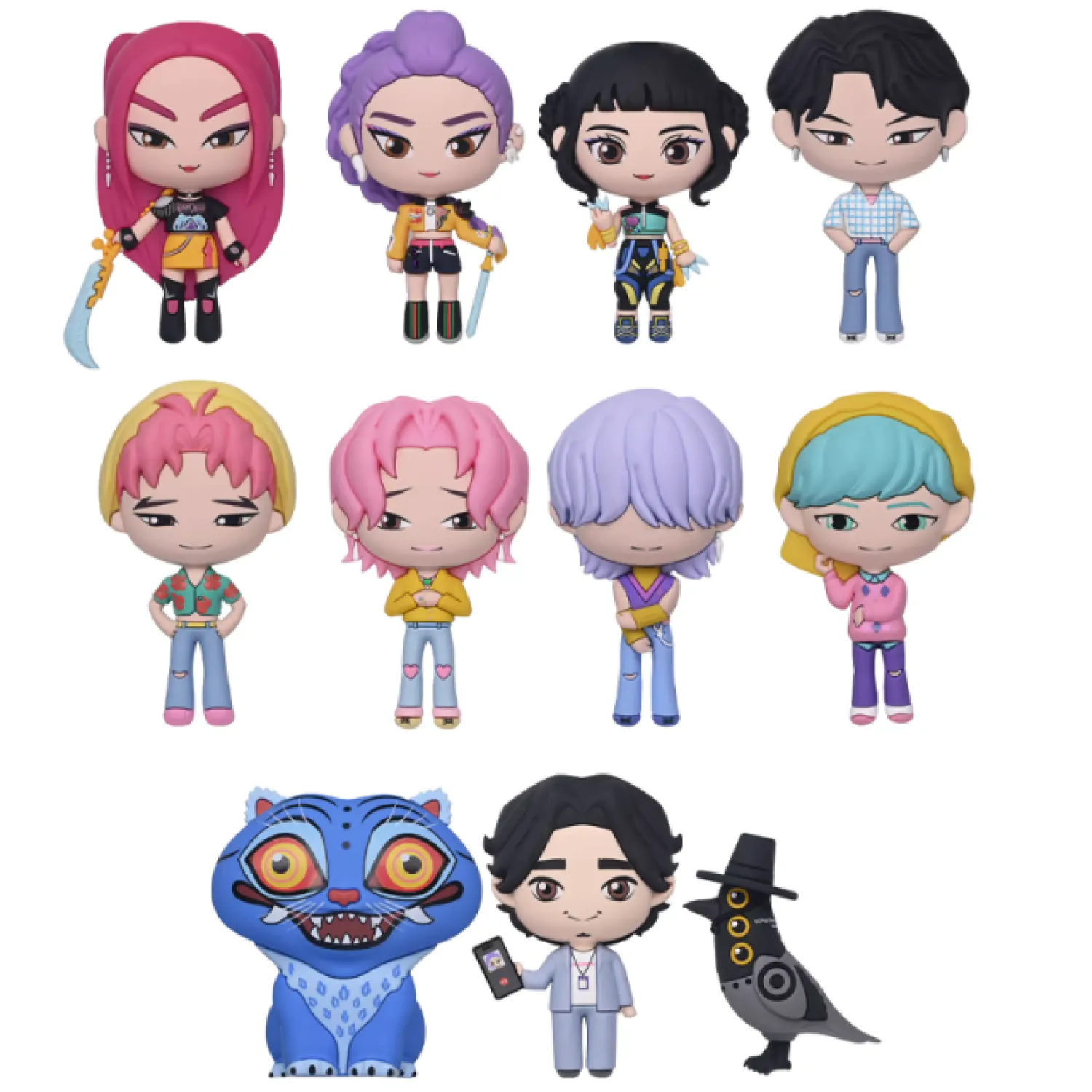 K-Pop Demon Hunter 3D PVC Bag Clips cipzárdísz/táskadísz Mystery Bag meglepetés csomag termékfotó