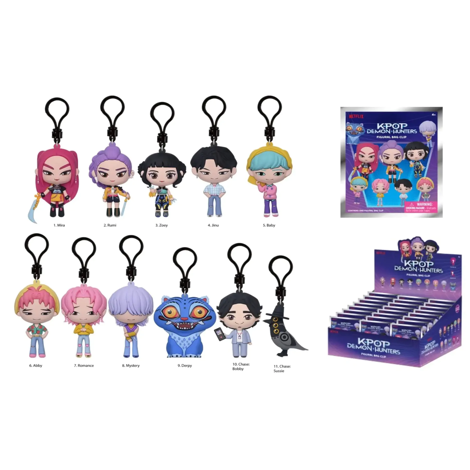 K-Pop Demon Hunter 3D PVC Bag Clips cipzárdísz/táskadísz Mystery Bag meglepetés csomag termékfotó