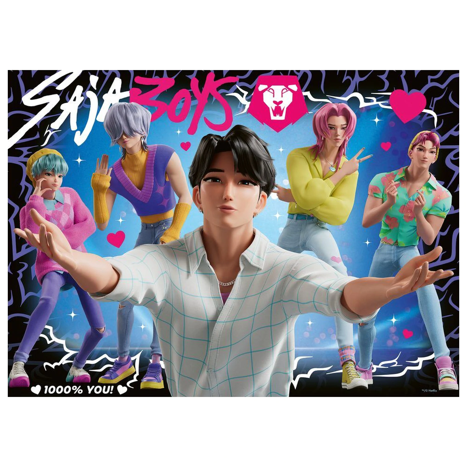 K-Pop Demon Hunters puzzle 4x100db-os termékfotó