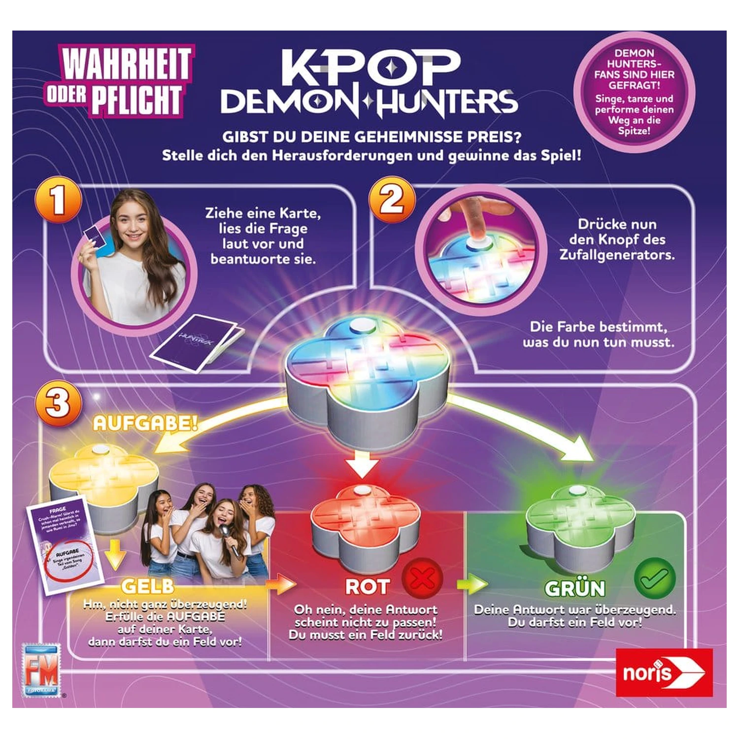 K-POP Demon Hunters társasjáték német nyelvű termékfotó