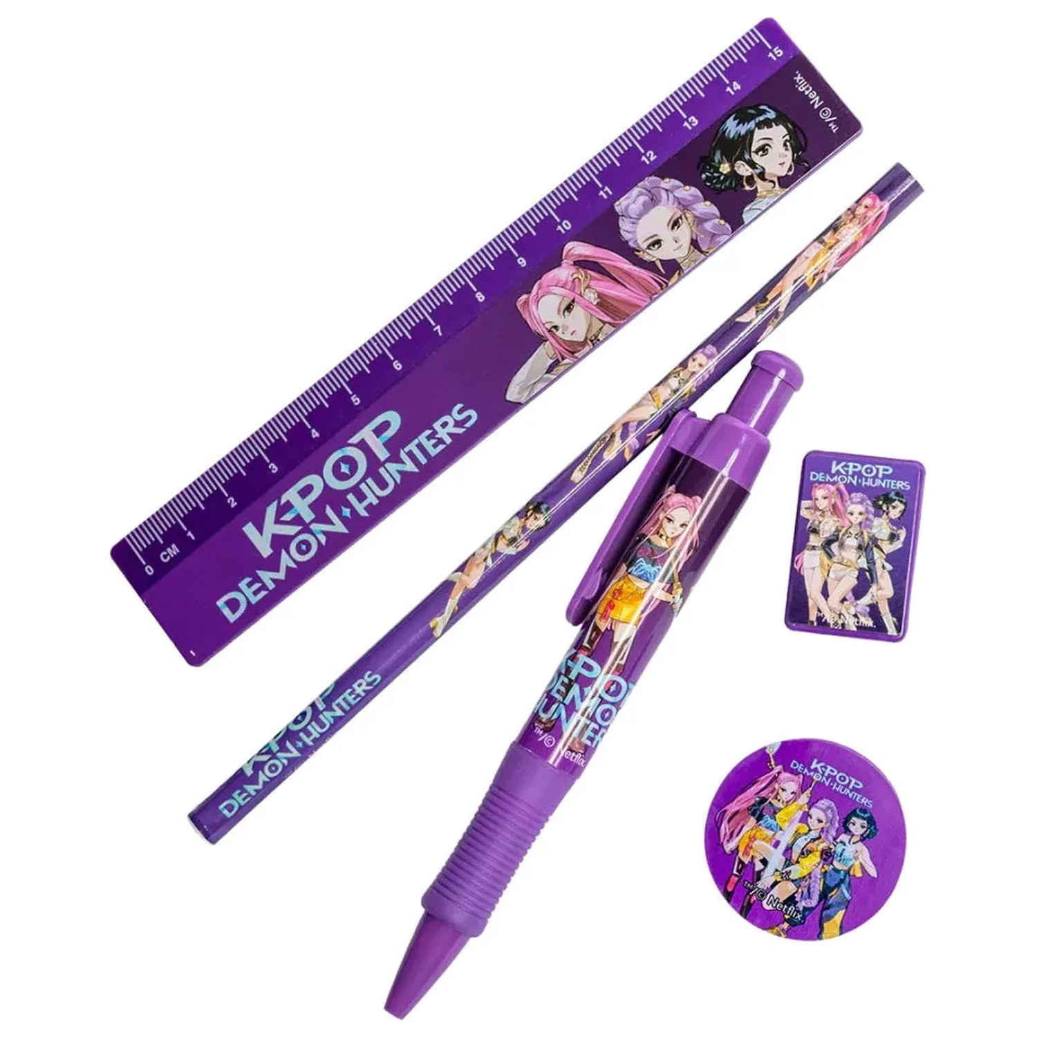 K-pop Démonvadászok Purple írószer szett 5 db-os termékfotó