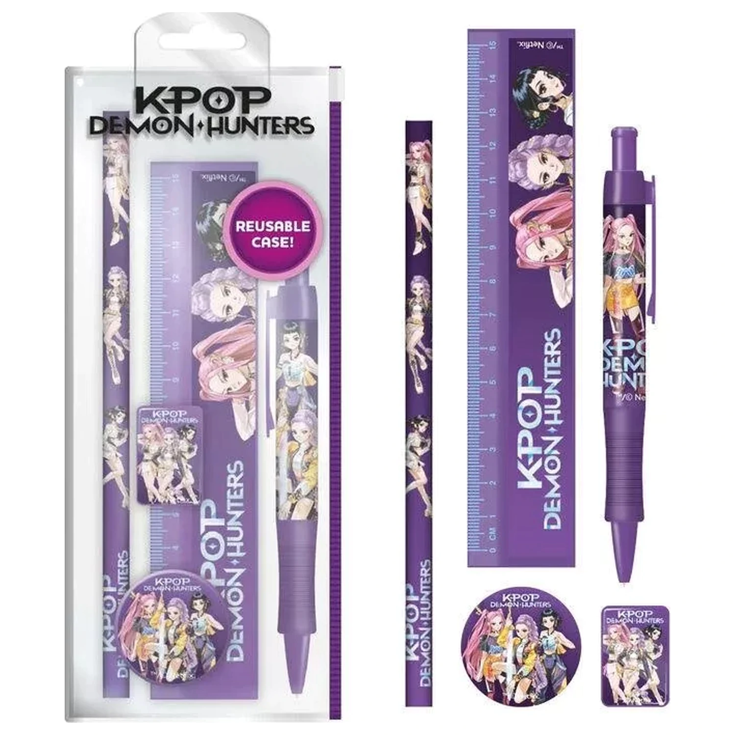 K-pop Démonvadászok Purple írószer szett 5 db-os termékfotó