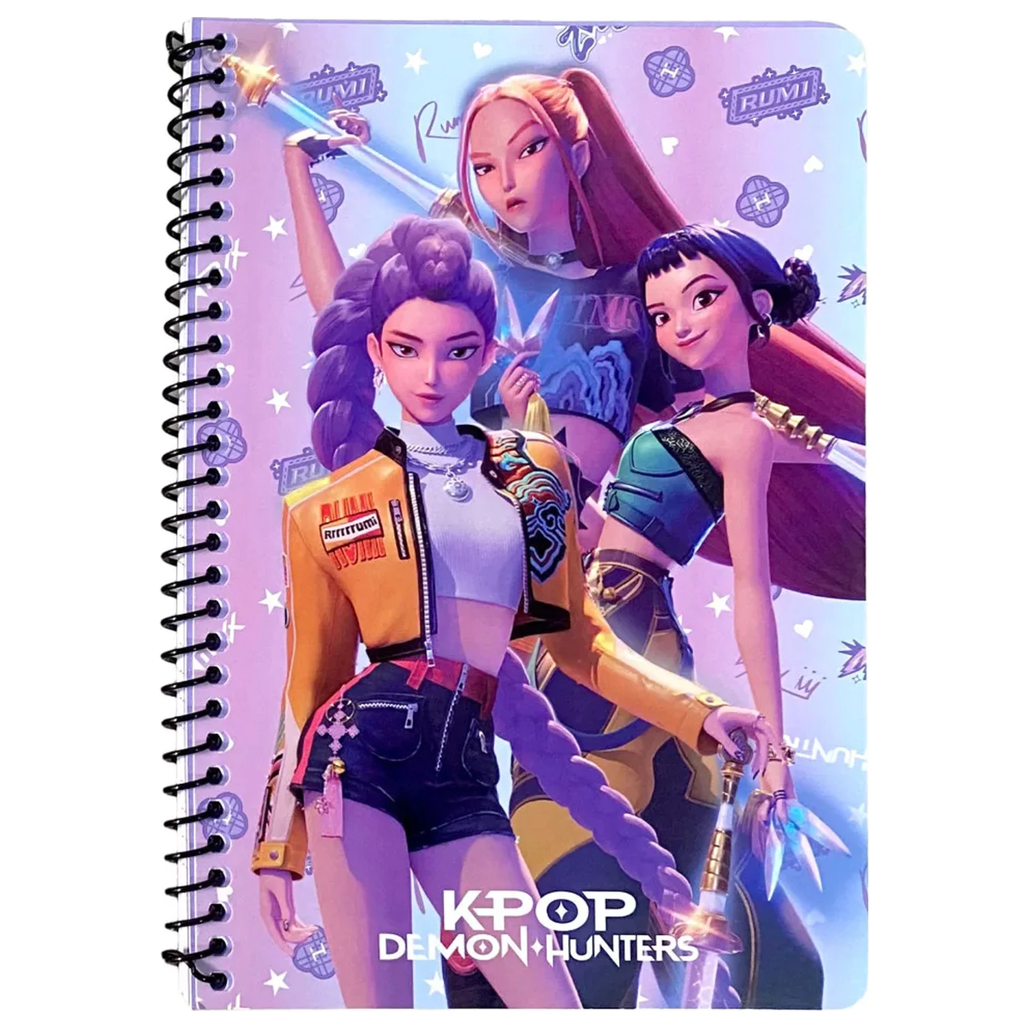 K-pop Démonvadászok Warrior Trio B/5 vonalas spirál füzet 70 lapos termékfotó