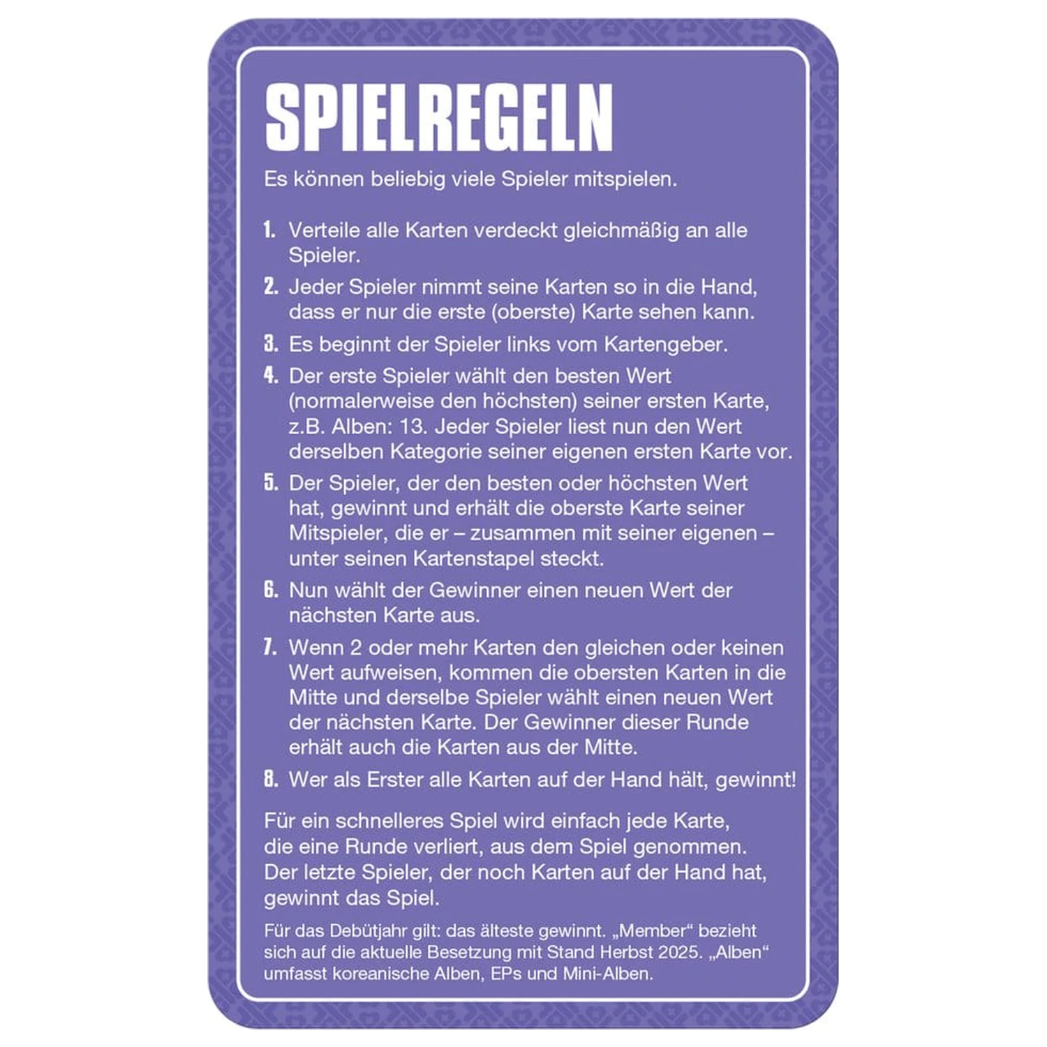 K-Pop Top Trumps német nyelvű kártyajáték  termékfotó