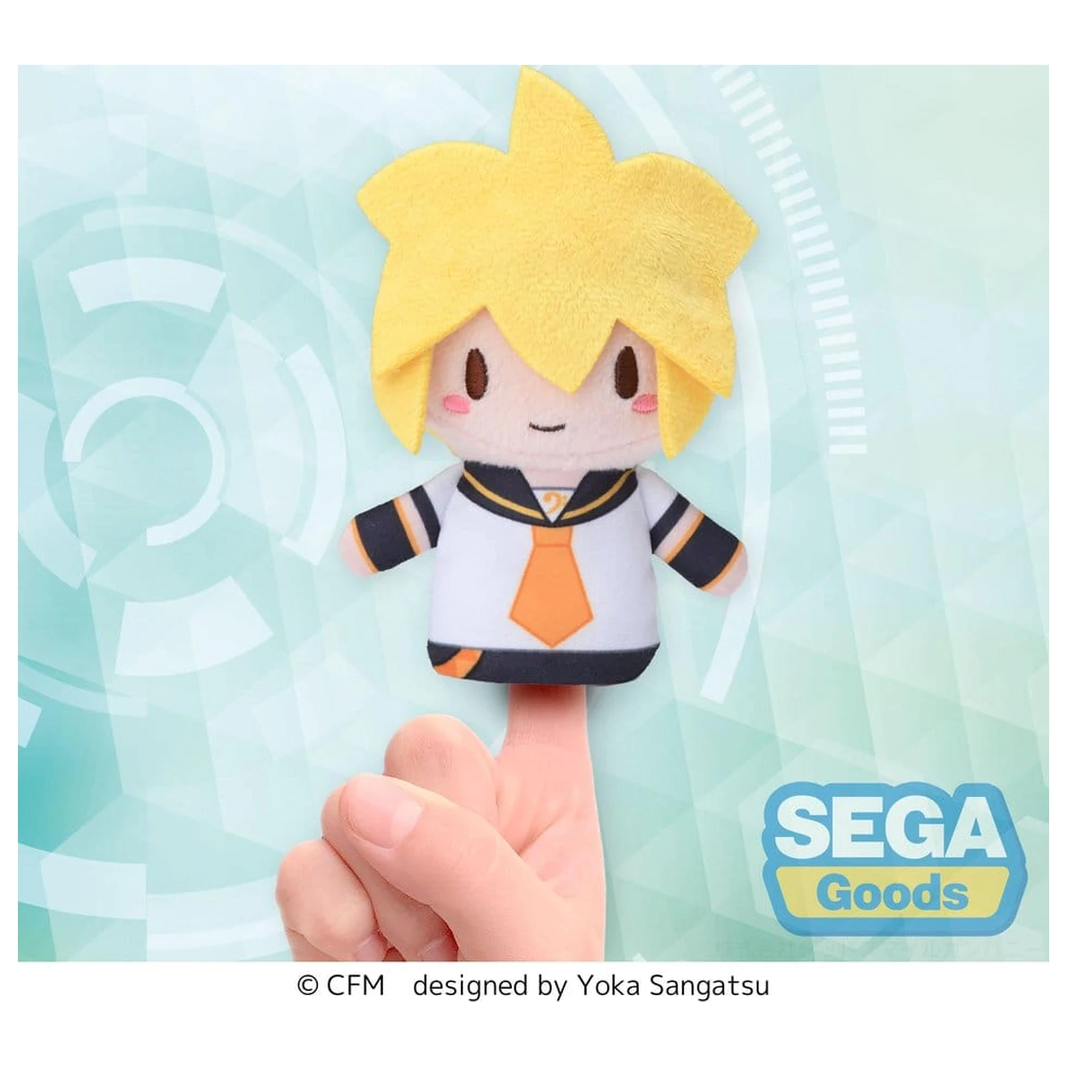 Kagamine Rin & Len Fuwa Petit plüss figura Kagamine Len Finger Mascot 10 cm termékfotó