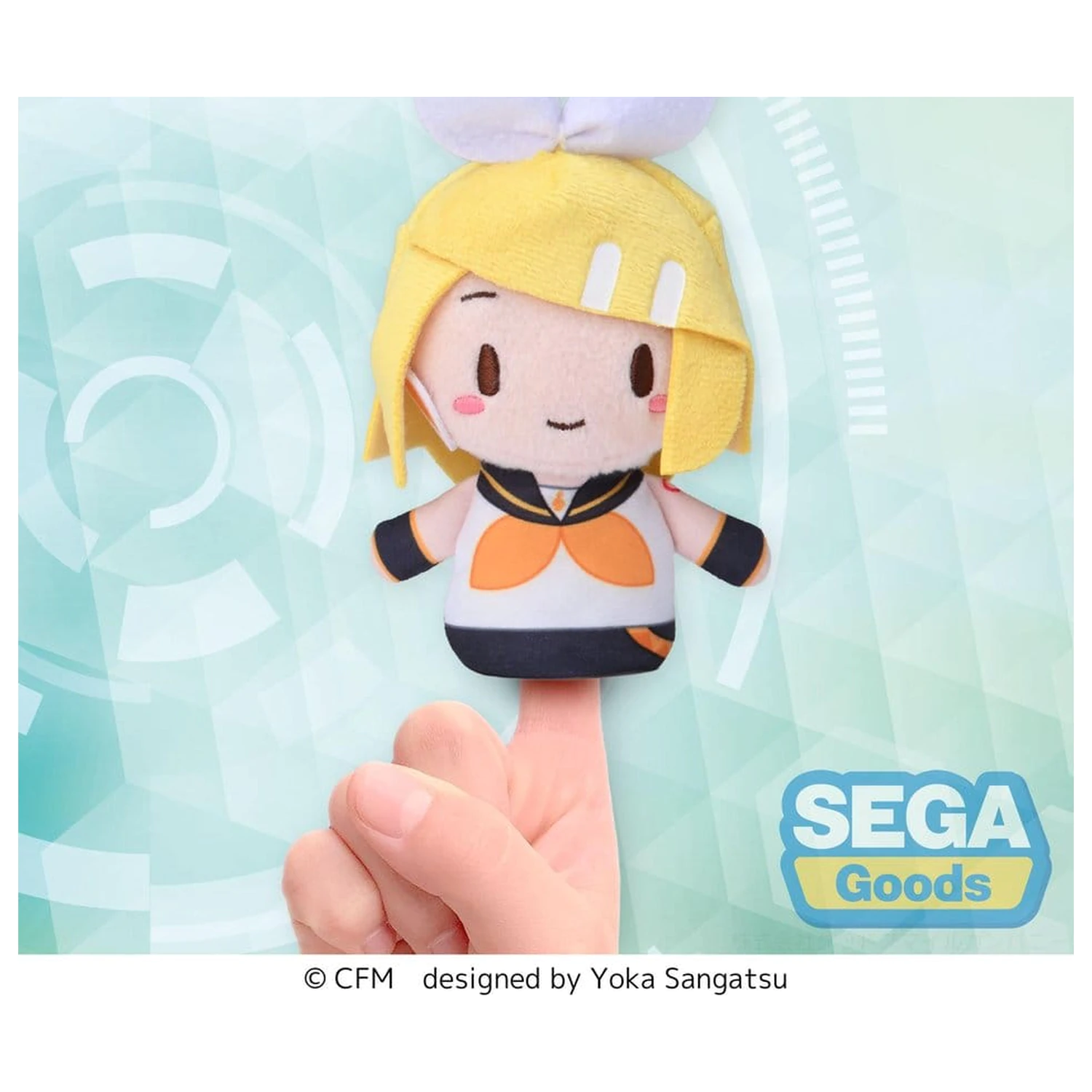 Kagamine Rin & Len Fuwa Petit plüss Kagamine Rin Finger Mascot 10 cm termékfotó