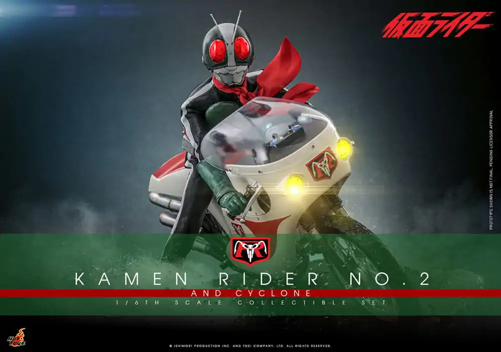 Kamen Rider 1/6 Kamen Rider No. 2 and Cylone figura és jármű csomag 30 cm termékfotó