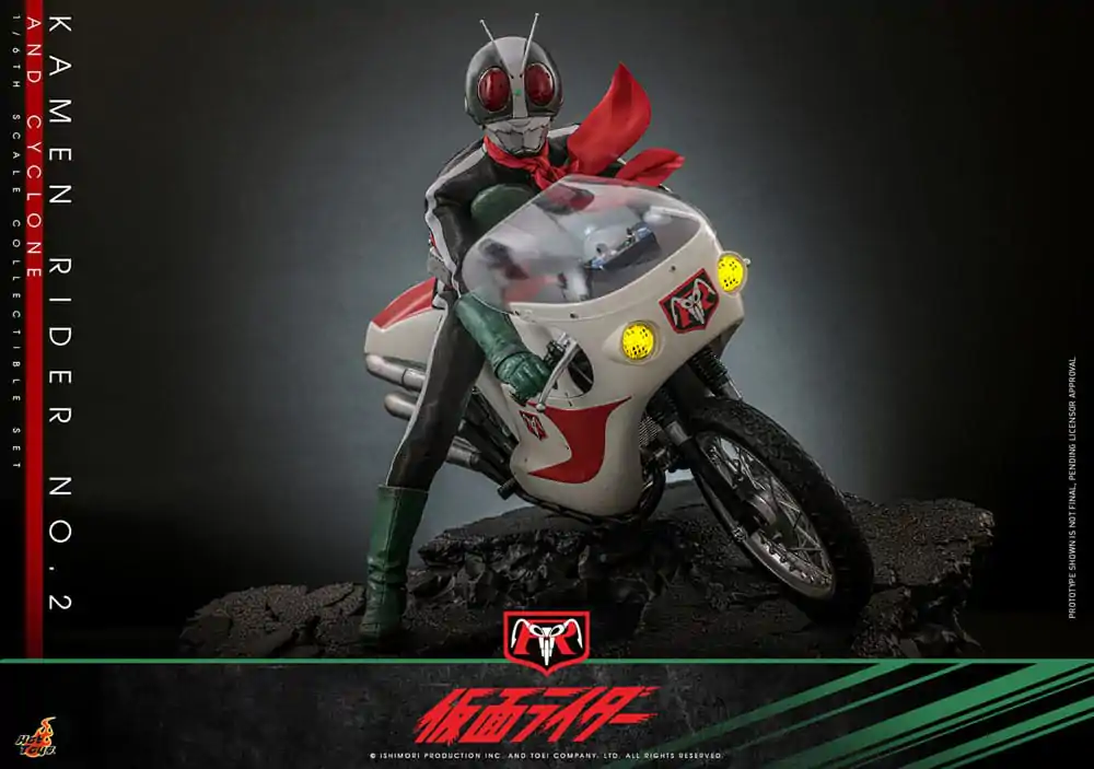 Kamen Rider 1/6 Kamen Rider No. 2 and Cylone figura és jármű csomag 30 cm termékfotó