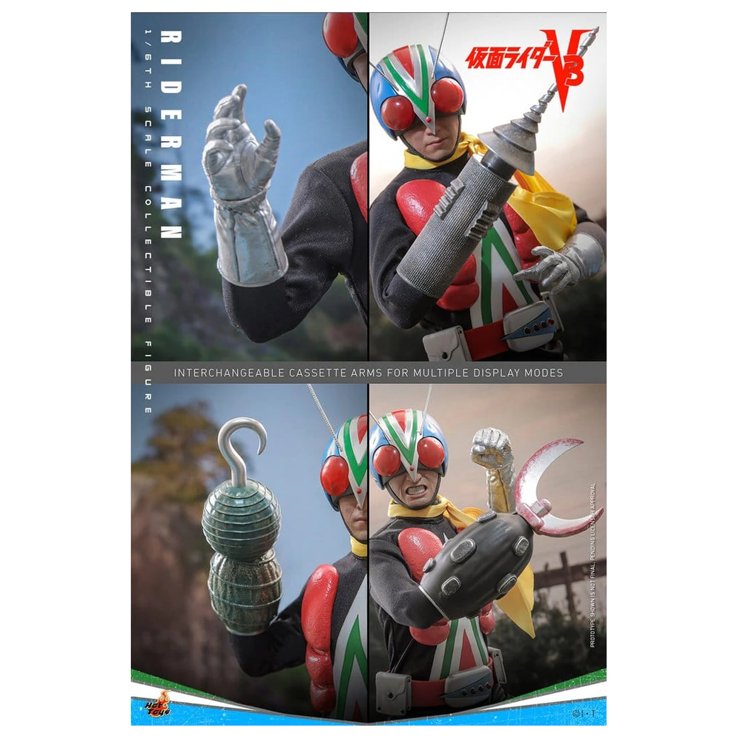 Kamen Rider 1/6 Riderman akciófigura 30 cm termékfotó