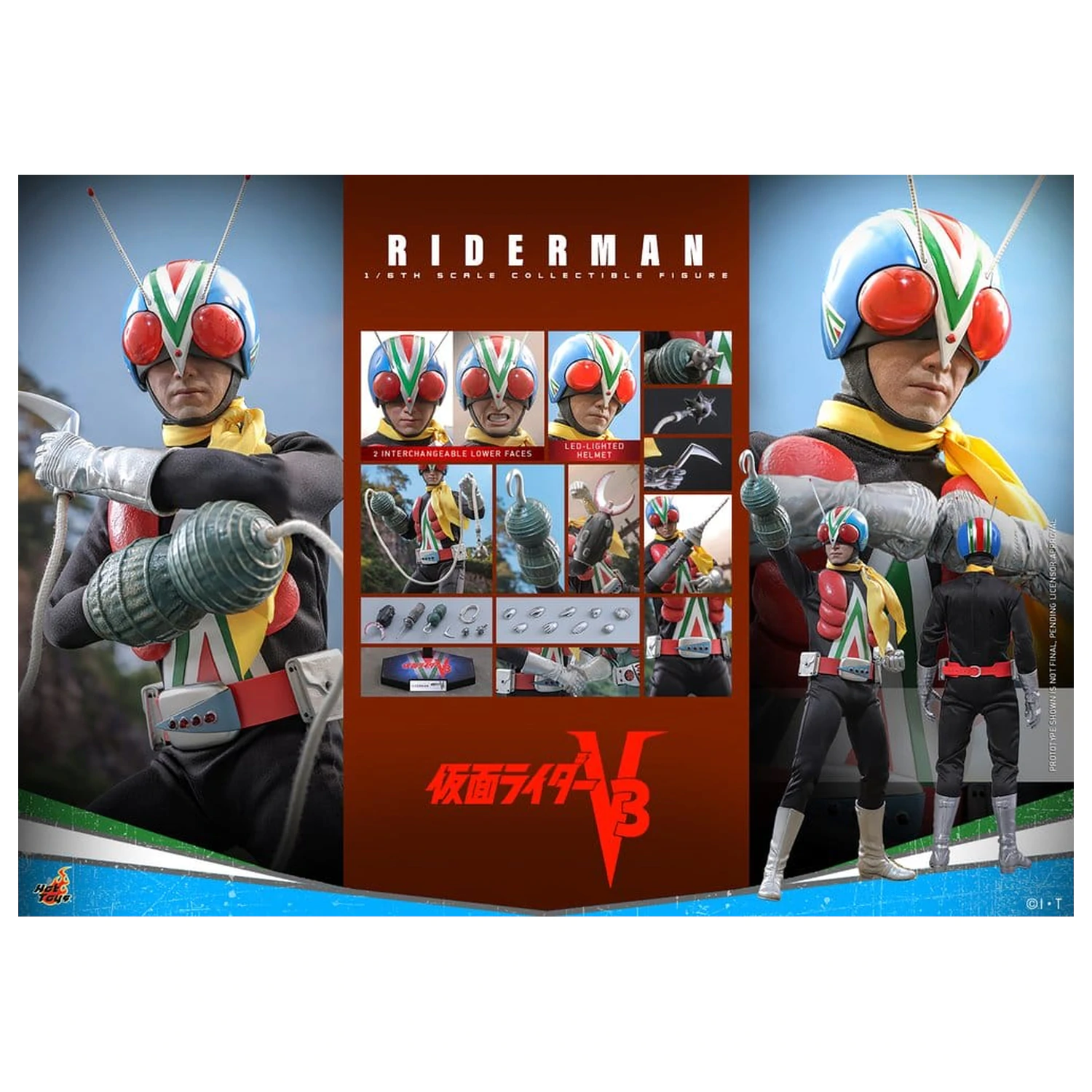Kamen Rider 1/6 Riderman akciófigura 30 cm termékfotó