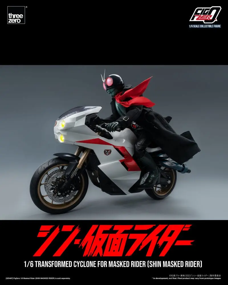 Kamen Rider FigZero 1/6 Transformed Cyclone for Shin Masked Rider jármű 35 cm termékfotó