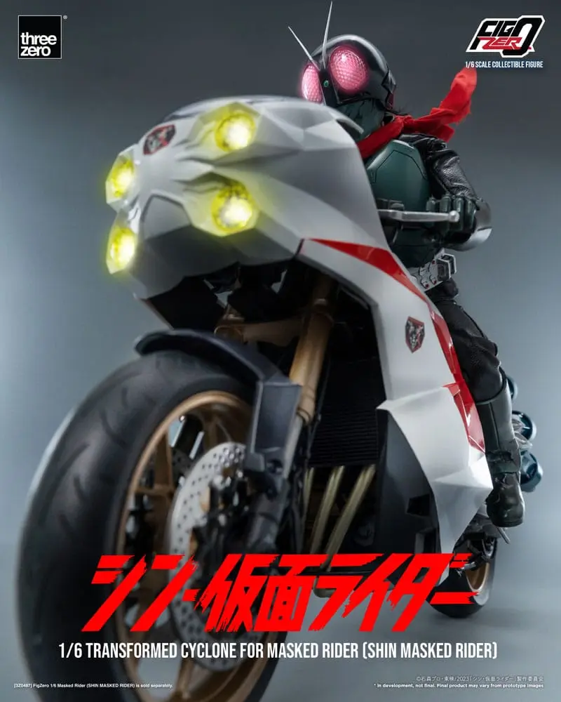 Kamen Rider FigZero 1/6 Transformed Cyclone for Shin Masked Rider jármű 35 cm termékfotó