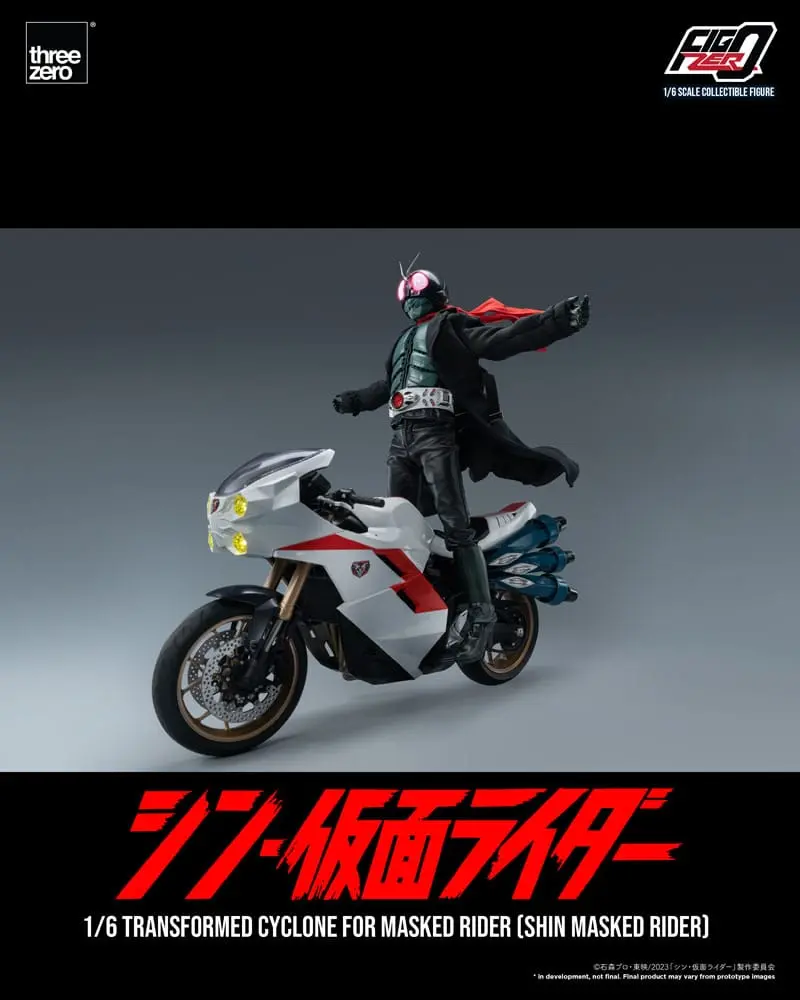 Kamen Rider FigZero 1/6 Transformed Cyclone for Shin Masked Rider jármű 35 cm termékfotó