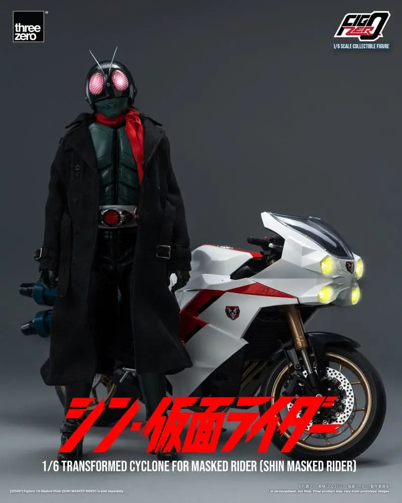 Kamen Rider FigZero 1/6 Transformed Cyclone for Shin Masked Rider jármű 35 cm termékfotó