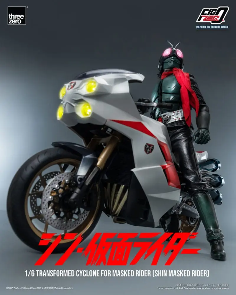 Kamen Rider FigZero 1/6 Transformed Cyclone for Shin Masked Rider jármű 35 cm termékfotó