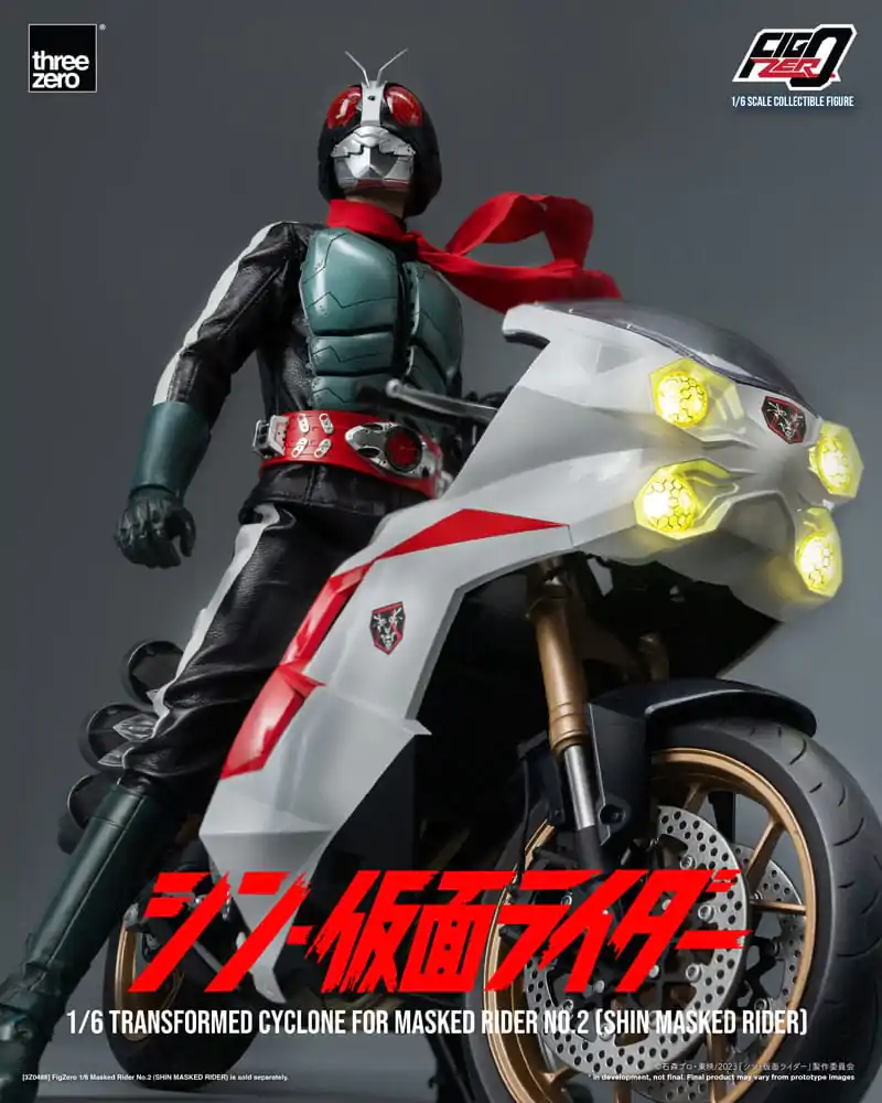Kamen Rider FigZero 1/6 Transformed Cyclone for Shin Masked Rider No. 2 jármű 35 cm termékfotó