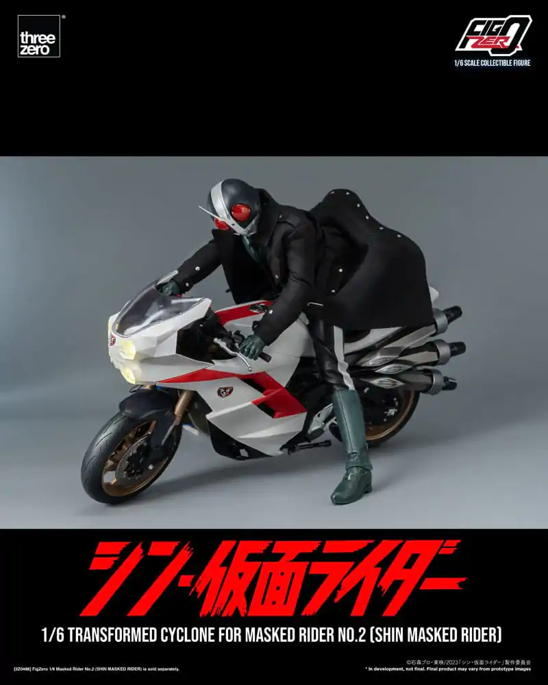 Kamen Rider FigZero 1/6 Transformed Cyclone for Shin Masked Rider No. 2 jármű 35 cm termékfotó