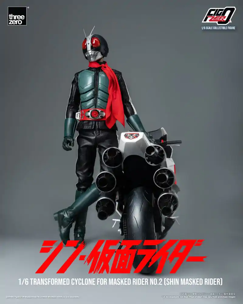 Kamen Rider FigZero 1/6 Transformed Cyclone for Shin Masked Rider No. 2 jármű 35 cm termékfotó