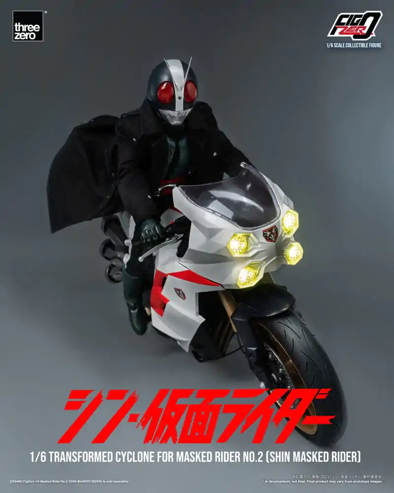 Kamen Rider FigZero 1/6 Transformed Cyclone for Shin Masked Rider No. 2 jármű 35 cm termékfotó