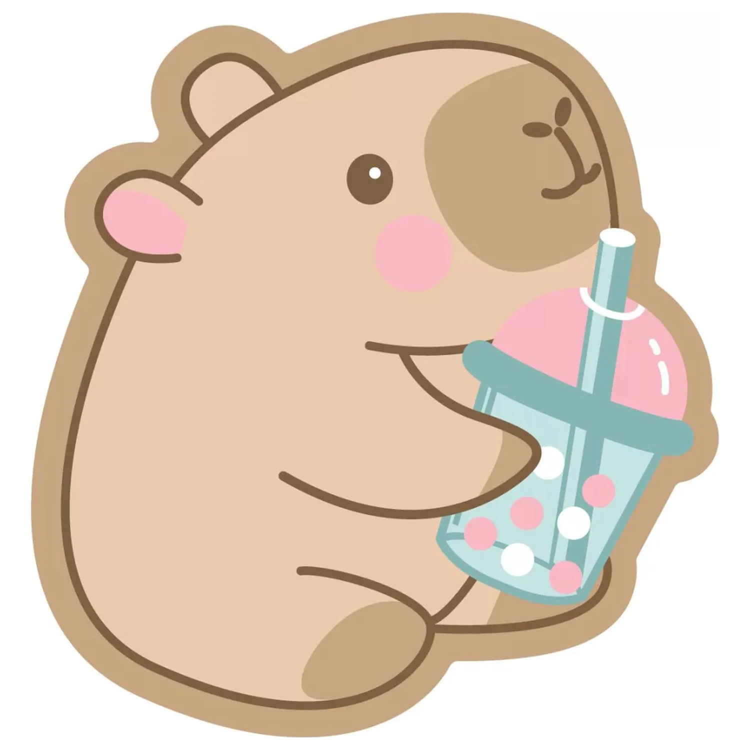 Kapibara Drink formapárna, díszpárna 35x33 cm termékfotó