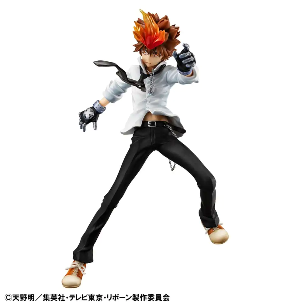 Katekyo Hitman Reborn! G.E.M. Series Tsunayoshi Sawada &amp; Kyoya Hibari &amp; Reborn Set PVC szobor figura 21 cm termékfotó