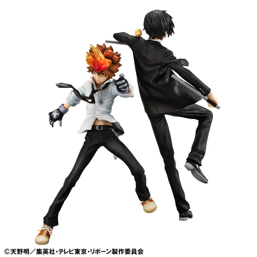 Katekyo Hitman Reborn! G.E.M. Series Tsunayoshi Sawada &amp; Kyoya Hibari &amp; Reborn Set PVC szobor figura 21 cm termékfotó