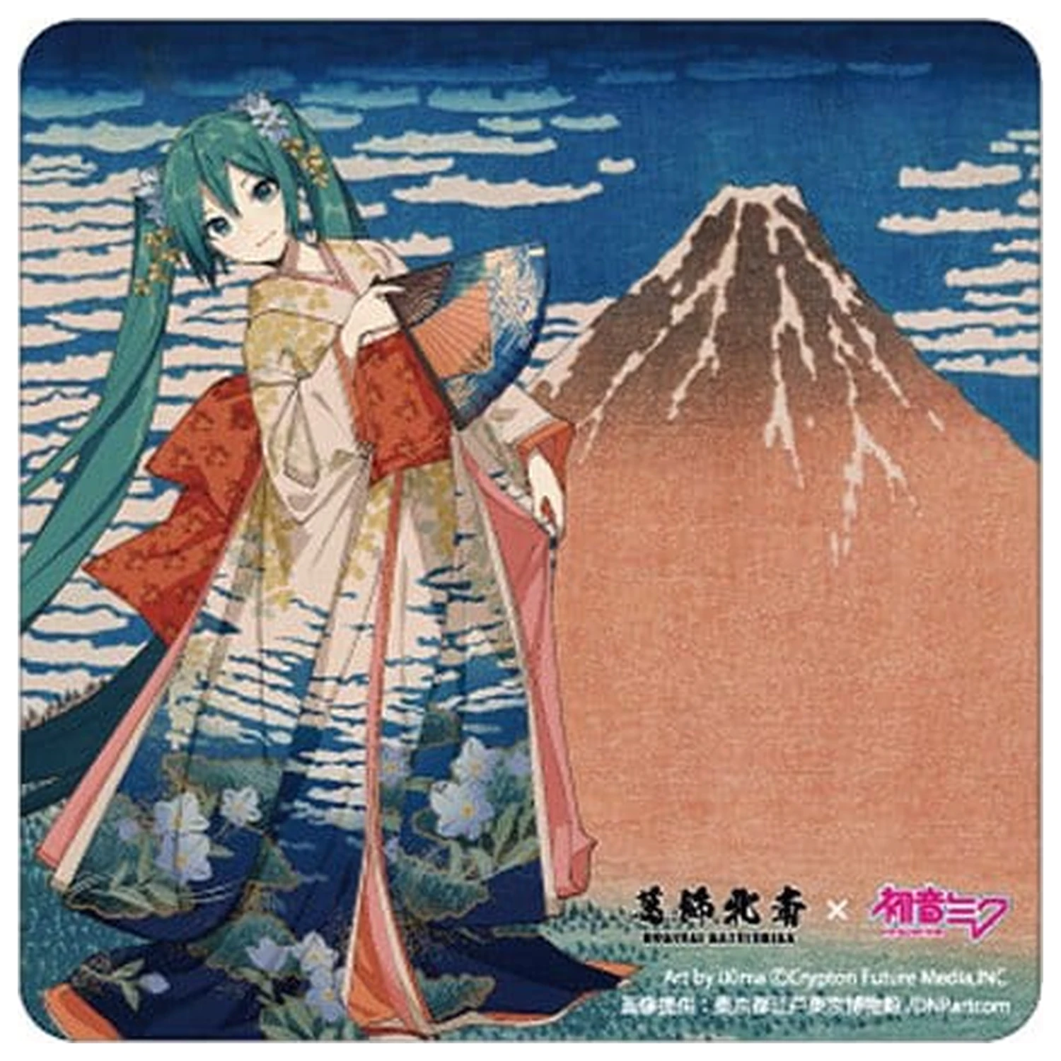 Katsushika Hokusai x Hatsune Miku Car Thirty-six Views of Mount Fuji Fine Wind, Clear Morning hűtőmágnes  termékfotó