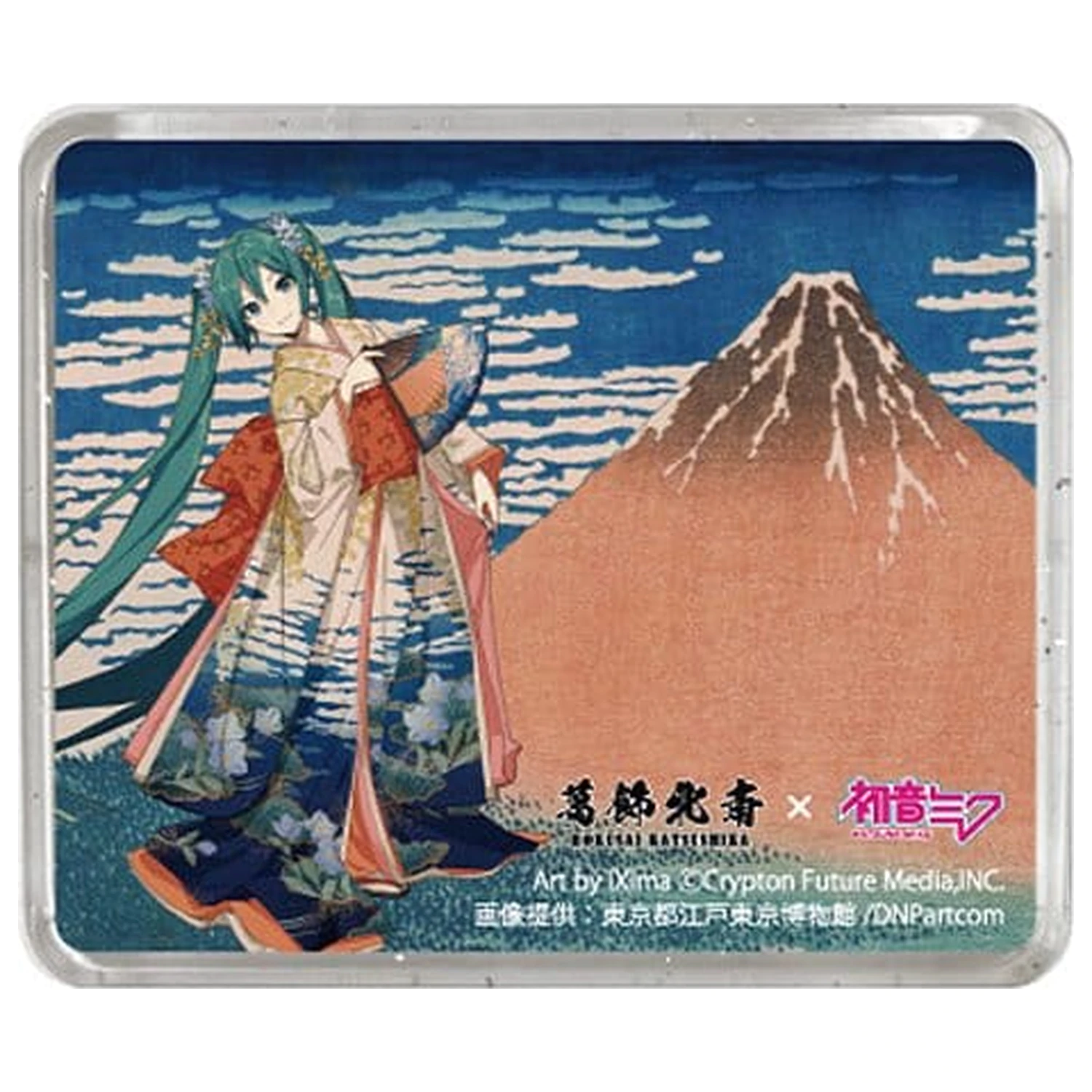 Katsushika Hokusai x Hatsune Miku Thirty-six Views of Mount Fuji Fine Wind, Clear Morning 3D hűtőmágnes termékfotó