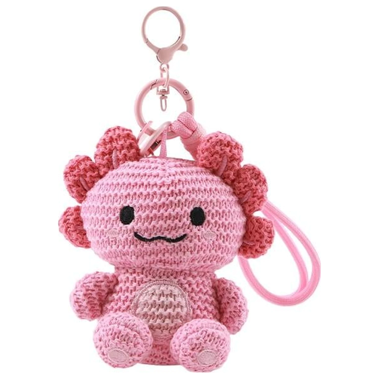 KAWAII Crochet Axolotl kulcstartó termékfotó
